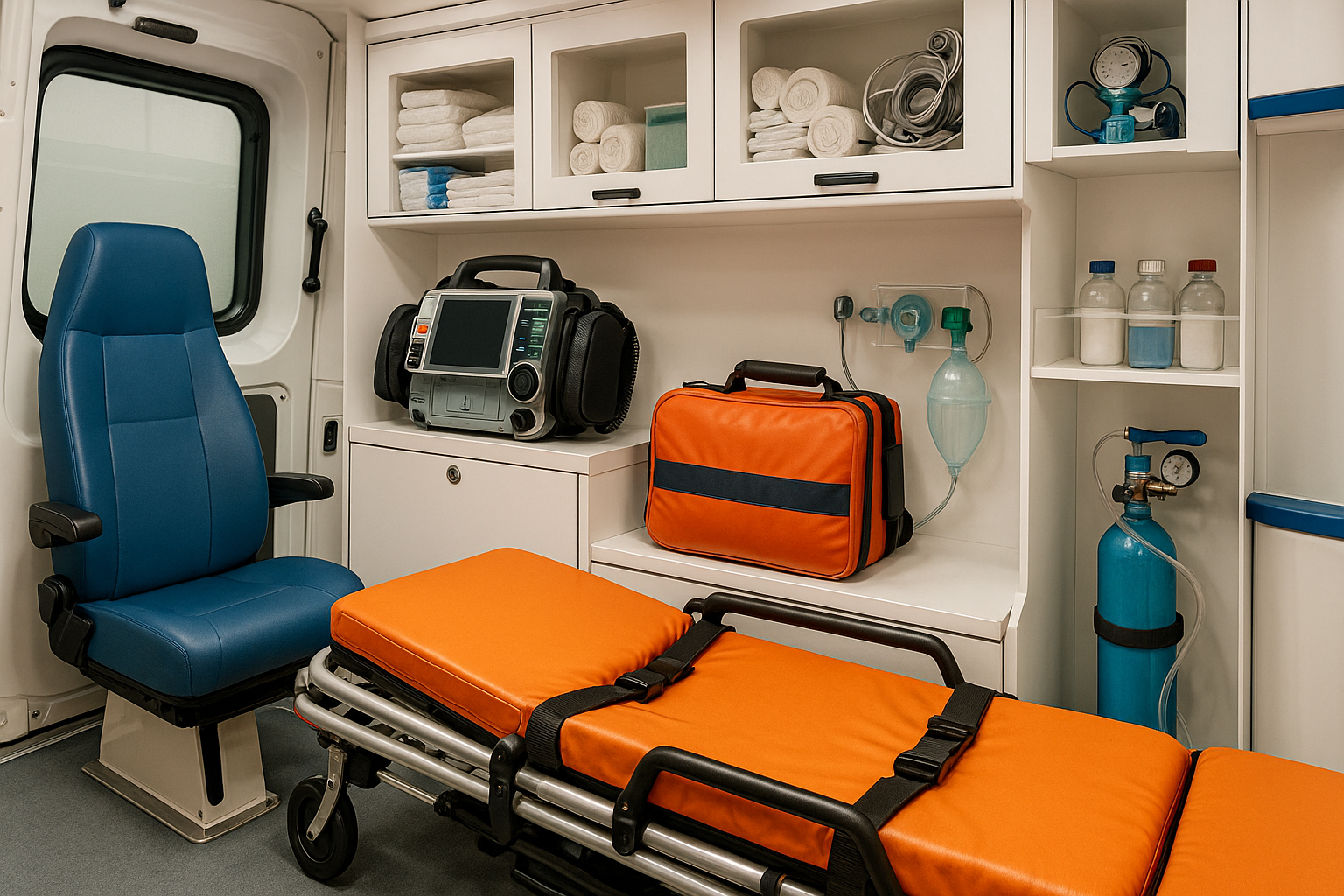 Interior de la ambulancia